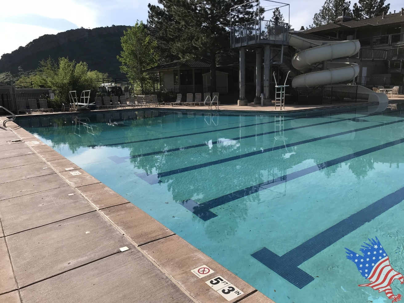 Commercial pool serviced by Patriot Pool and Spa