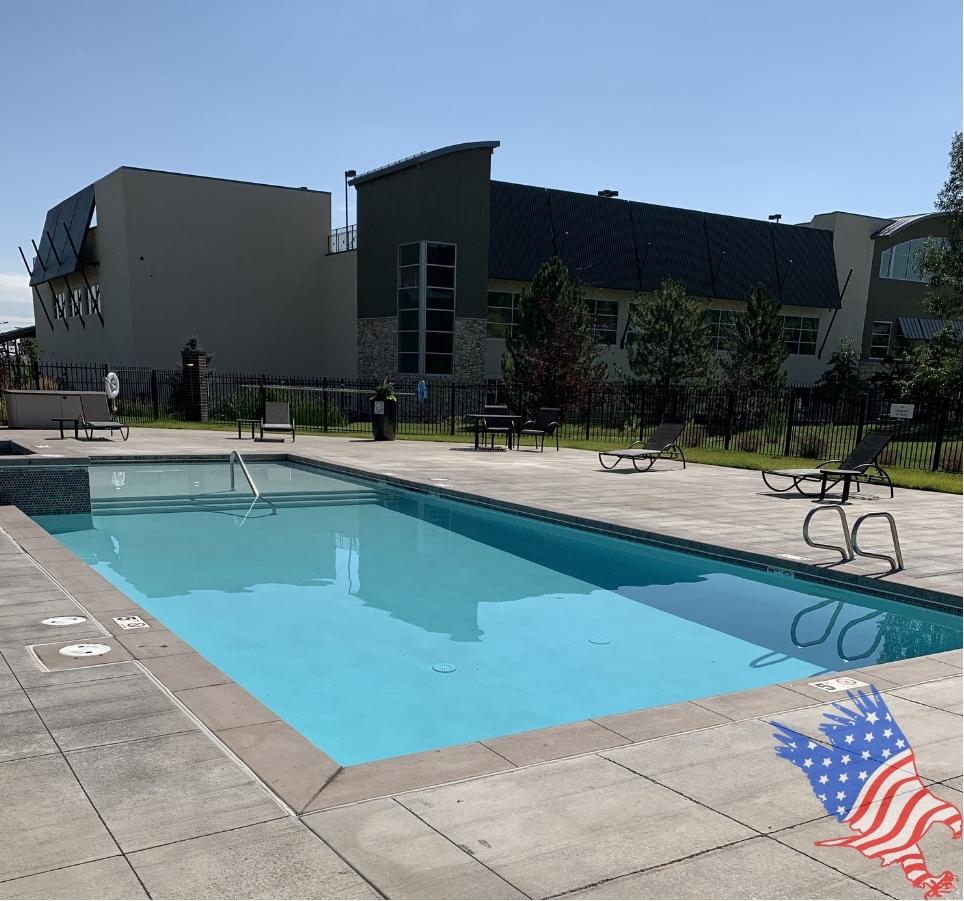 Commercial pool serviced by Patriot Pool and Spa